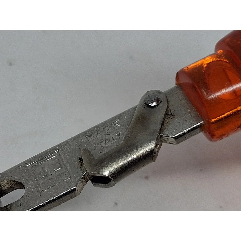 VTG Amber Plastic T-Handle Corkscrew Made in Italy Wine Opener Portable MCM. U